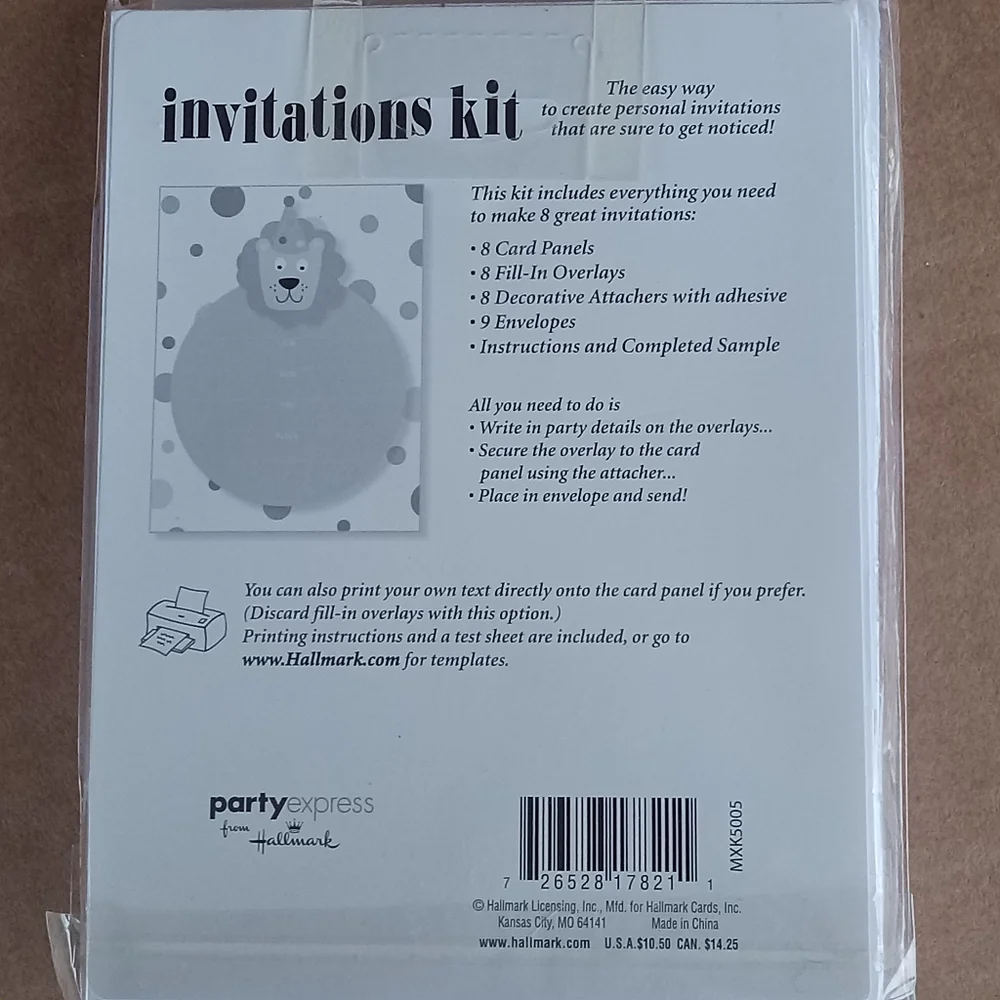 Hallmark Cares BOY Baby Shower Invitation Kit Customize 2 Packages Of 8 NOS